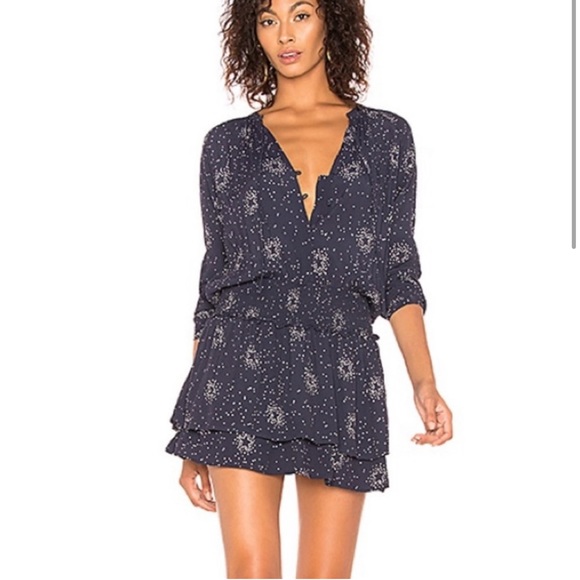 RAILS Jasmine Navy Stella Star Print Mini Dress - Picture 2 of 9